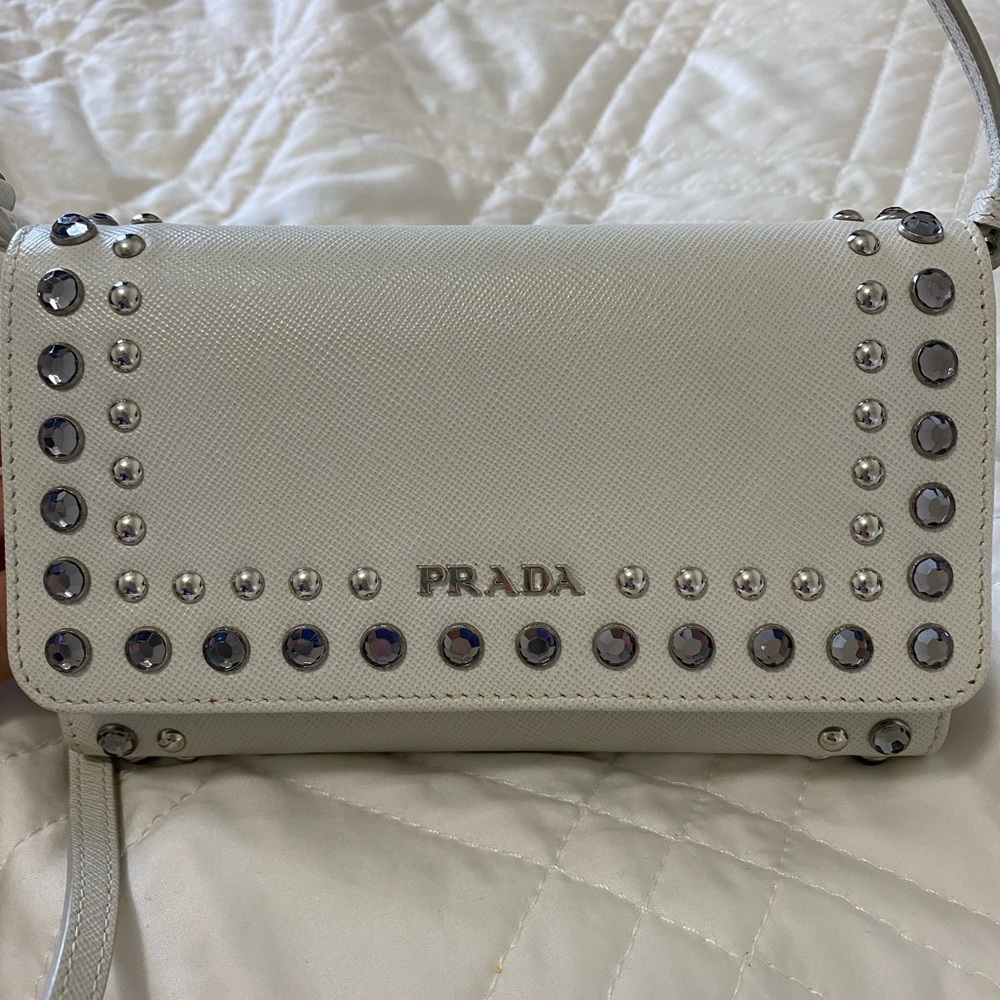 Prada wallet on strap